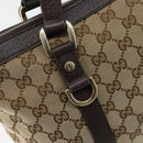 GUCCI GG Canvas Abbey Tote Bag Beige Gold 141470 Auth bs30746-18