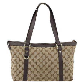 GUCCI GG Canvas Abbey Tote Bag Beige Gold 141470 Auth bs30746 - 0