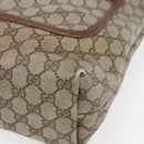 GUCCI GG Supreme Web Sherry Line Tote Bag PVC Beige Gold Auth bs30751-9