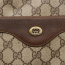 GUCCI GG Supreme Web Sherry Line Tote Bag PVC Beige Gold Auth bs30751-17