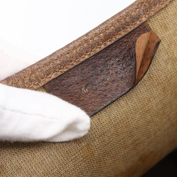 GUCCI GG Supreme Web Sherry Line Tote Bag PVC Beige Gold Auth bs30751