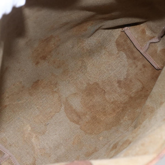 GUCCI GG Supreme Web Sherry Line Tote Bag PVC Beige Gold Auth bs30751