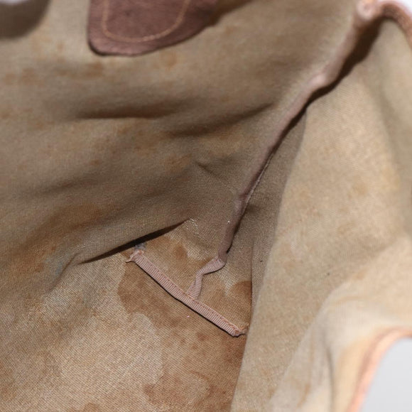 GUCCI GG Supreme Web Sherry Line Tote Bag PVC Beige Gold Auth bs30751