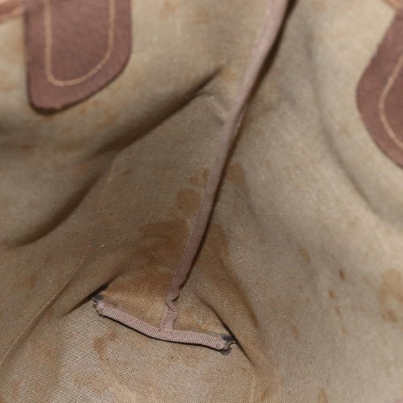 GUCCI GG Supreme Web Sherry Line Tote Bag PVC Beige Gold Auth bs30751