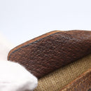 GUCCI GG Supreme Web Sherry Line Tote Bag PVC Beige Gold Auth bs30751-12