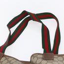 GUCCI GG Supreme Web Sherry Line Tote Bag PVC Beige Gold Auth bs30751-8