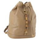 GUCCI Bamboo Backpack Leather Beige Gold 003 2855 0043 0 Auth bs30754-1
