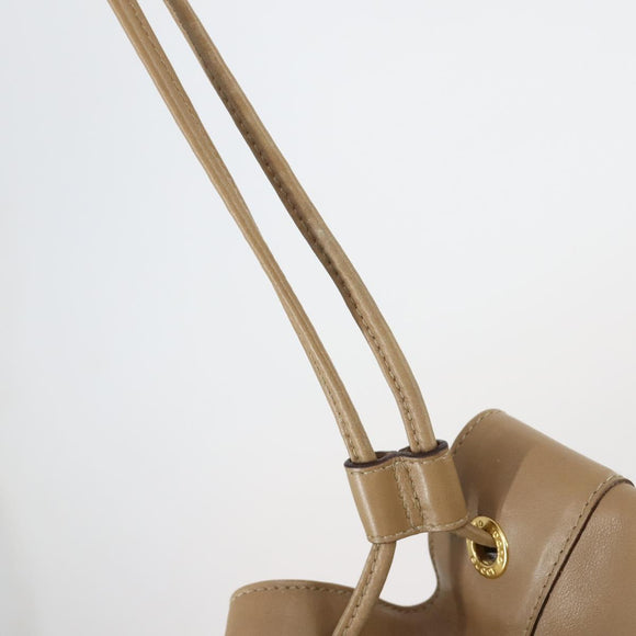 GUCCI Bamboo Backpack Leather Beige Gold 003 2855 0043 0 Auth bs30754