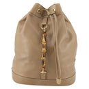 GUCCI Bamboo Backpack Leather Beige Gold 003 2855 0043 0 Auth bs30754-13