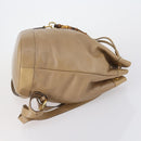 GUCCI Bamboo Backpack Leather Beige Gold 003 2855 0043 0 Auth bs30754-3