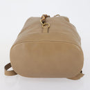 GUCCI Bamboo Backpack Leather Beige Gold 003 2855 0043 0 Auth bs30754-5