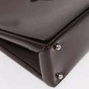 GUCCI Shoulder Bag Patent leather Brown Silver Auth bs30756-15