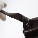 GUCCI Shoulder Bag Patent leather Brown Silver Auth bs30756-10