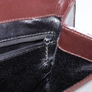 GUCCI Shoulder Bag Patent leather Brown Silver Auth bs30756-22