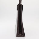 GUCCI Shoulder Bag Patent leather Brown Silver Auth bs30756-4