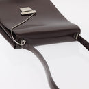 GUCCI Shoulder Bag Patent leather Brown Silver Auth bs30756-6