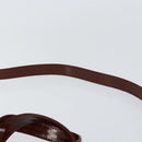 GUCCI Hand Bag Patent leather 2way Brown Gold 000 1013 0504 Auth bs30757-10