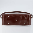 GUCCI Hand Bag Patent leather 2way Brown Gold 000 1013 0504 Auth bs30757-11