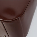 GUCCI Hand Bag Patent leather 2way Brown Gold 000 1013 0504 Auth bs30757-12