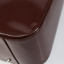 GUCCI Hand Bag Patent leather 2way Brown Gold 000 1013 0504 Auth bs30757-14