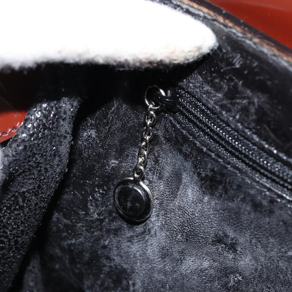 GUCCI Hand Bag Patent leather 2way Brown Gold 000 1013 0504 Auth bs30757