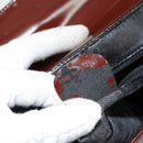 GUCCI Hand Bag Patent leather 2way Brown Gold 000 1013 0504 Auth bs30757-22