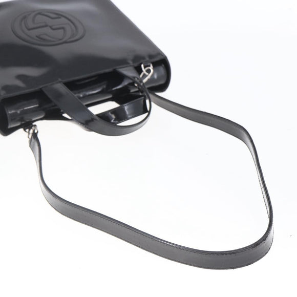 GUCCI Soho Hand Bag Patent leather Black 000 1013 0504 Auth bs30758