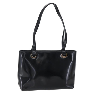 GUCCI Shoulder Bag Patent leather Black Gold 002 2058 0480 0 Auth bs30759