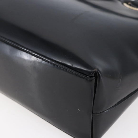 GUCCI Shoulder Bag Patent leather Black Gold 002 2058 0480 0 Auth bs30759