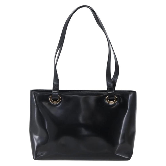 GUCCI Shoulder Bag Patent leather Black Gold 002 2058 0480 0 Auth bs30759