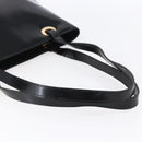 GUCCI Shoulder Bag Patent leather Black Gold 002 2058 0480 0 Auth bs30759-7