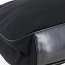 GUCCI Bamboo Hand Bag Nylon Black Silver 001 1998 1577 Auth bs30760-14