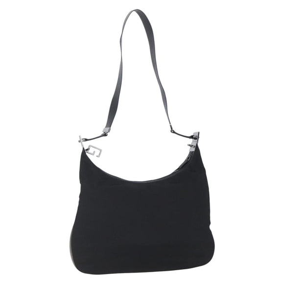 GUCCI Shoulder Bag Nylon Black Silver 001 3341 Auth bs30761