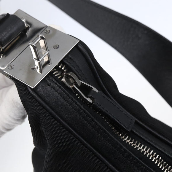 GUCCI Shoulder Bag Nylon Black Silver 001 3341 Auth bs30761