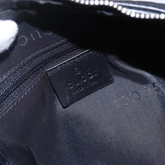 GUCCI Shoulder Bag Nylon Black Silver 001 3341 Auth bs30761