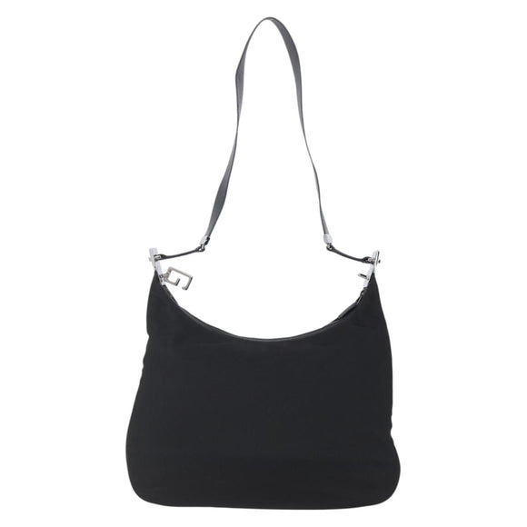 GUCCI Shoulder Bag Nylon Black Silver 001 3341 Auth bs30761
