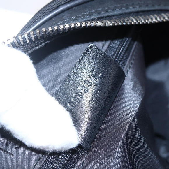 GUCCI Shoulder Bag Nylon Black Silver 001 3341 Auth bs30761