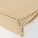 BURBERRY Nova Check Blue Label Tote Bag Nylon Beige Silver Auth bs30763-9