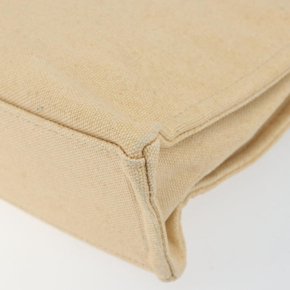 BURBERRY Nova Check Blue Label Tote Bag Nylon Beige Silver Auth bs30763