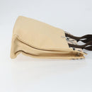 BURBERRY Nova Check Blue Label Tote Bag Nylon Beige Silver Auth bs30763-3