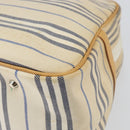 BURBERRY Hand Bag Canvas Leather White Silver Auth bs30764-15