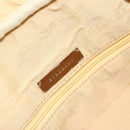 BURBERRY Hand Bag Canvas Leather White Silver Auth bs30764-11