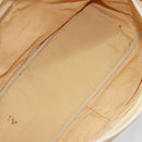 BURBERRY Hand Bag Canvas Leather White Silver Auth bs30764-12