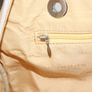 BURBERRY Hand Bag Canvas Leather White Silver Auth bs30764-21