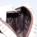 BURBERRY Nova Check Shoulder Bag Canvas Leather Beige Silver Auth bs30765-19