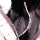 BURBERRY Nova Check Shoulder Bag Canvas Leather Beige Silver Auth bs30765-21