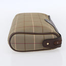 Burberrys Nova Check Clutch Bag Canvas Beige Gold Auth bs30766-5