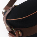 BURBERRY Blue Label Shoulder Bag Wool Black Gold Auth bs30768-14