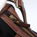 BURBERRY Blue Label Shoulder Bag Wool Black Gold Auth bs30768-10