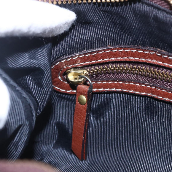 BURBERRY Blue Label Shoulder Bag Wool Black Gold Auth bs30768